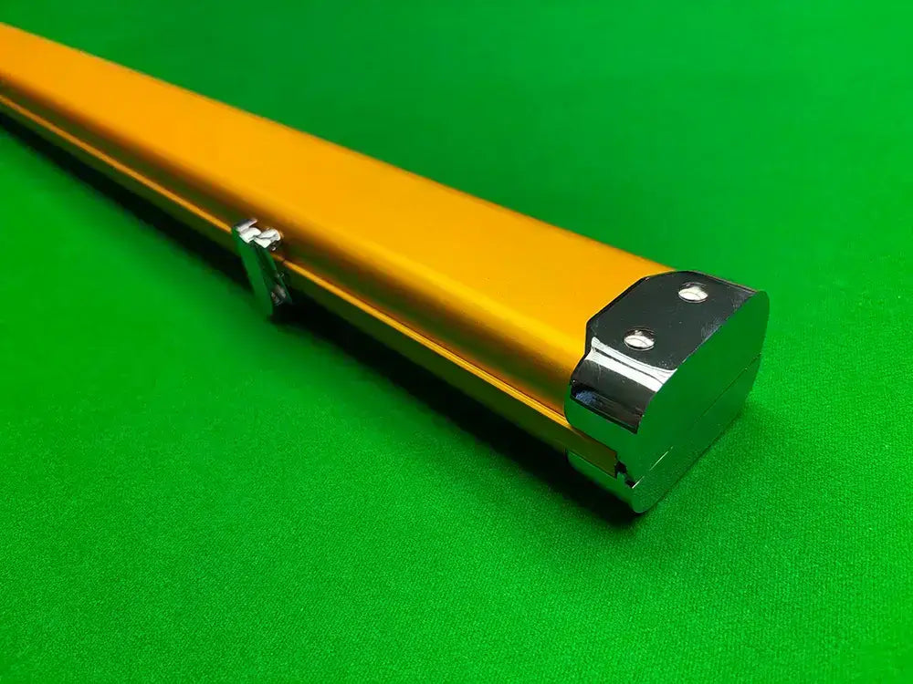 a gold snooker cue case