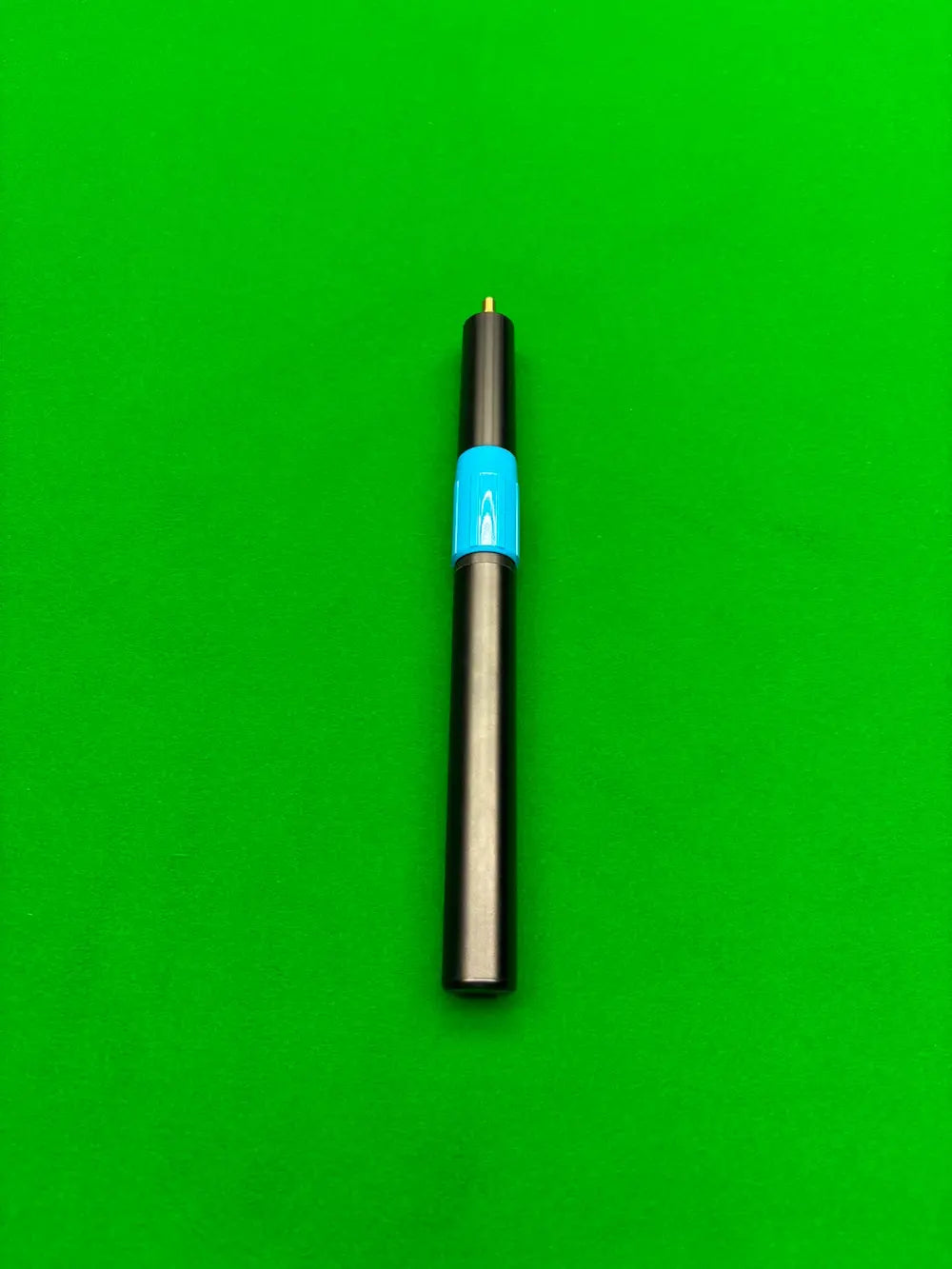 12.5" snooker cue extension on a green snooker table