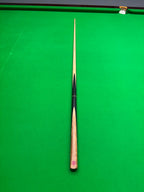 Ash snooker cue by Pro Edge Snooker on a snooker table