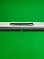a closeup of an aluminium cue case