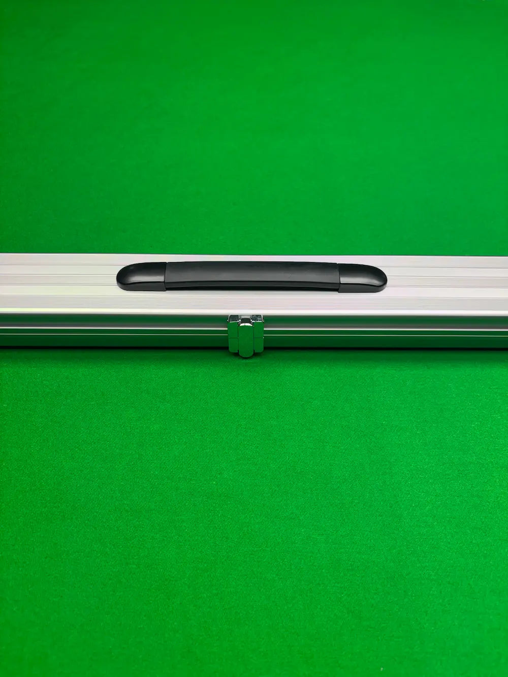 a closeup of an aluminium cue case