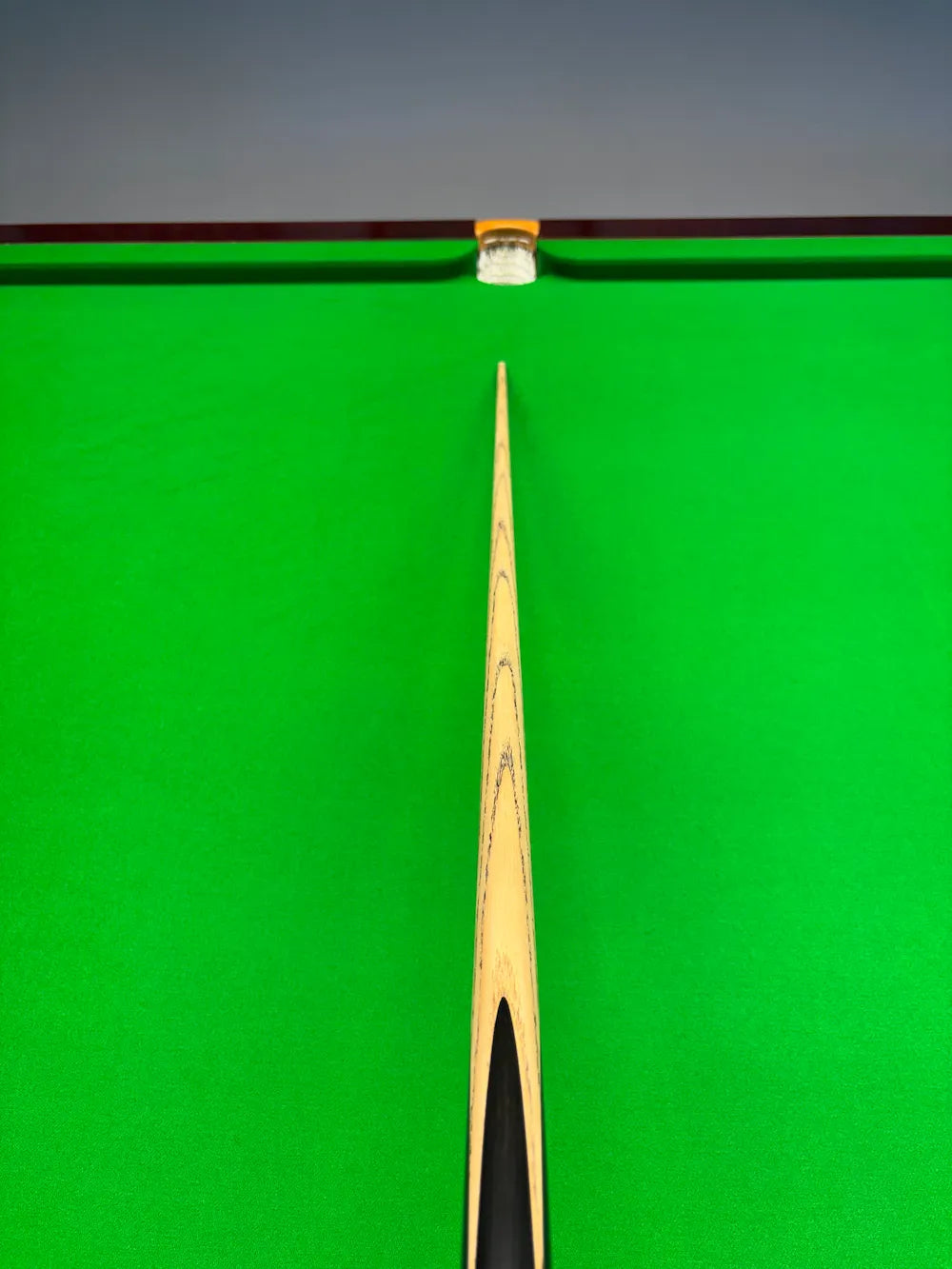 ash snooker cue with a brass ferrule  Ebony and Orange Padauk with red  veneer