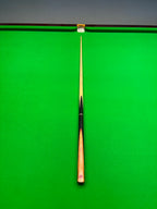 3/4 ash snooker cue with an ebony and Orange Padauk with red veneer by pro edge snooker