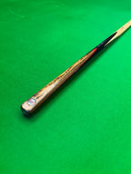 Ash cue - 1 piece - Ebony with red veneer and golden sandalwood butt